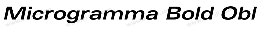 Microgramma Bold Obl字体转换